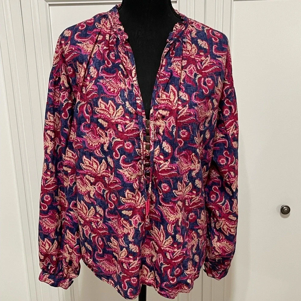 Anthropologie Pilcro paisley print blouse size 1X